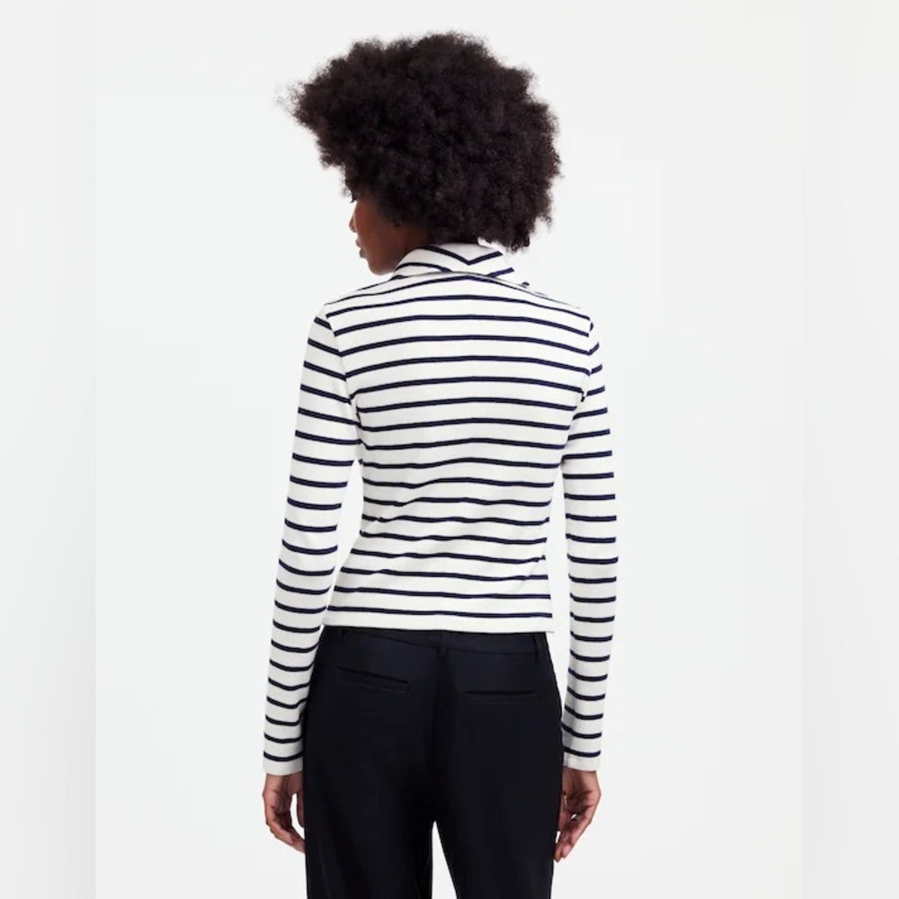 Madewell Ribbed Zip-Front Tee - Picture 5 of 8